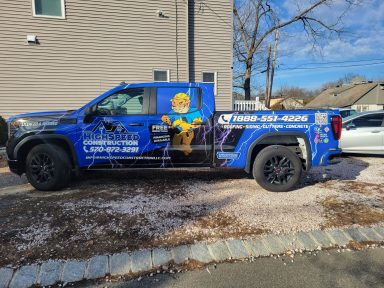 Semi vehicle wraps in Harrisburg PA with bold brand colors.