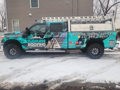 Partial vehicle wraps in Harrisburg PA on a company car.